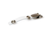 Lever Clip with Metal Popper & 70mm Clear Strap - Pack of 100