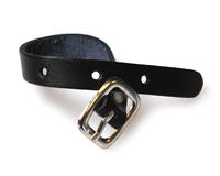 Leather Luggage Strap Black With Silver Buckle - Pack of 100