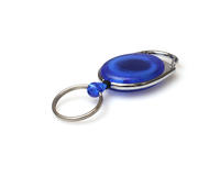 Blue Translucent Carabiner Card Reels with Key Rings - Pack of 50