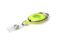 Yellow Translucent Carabiner Card Reels with Reinforced ID Straps - Pack of 50