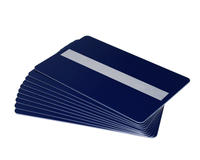 Dark Blue 760 Micron Cards With Sig Panel - Pack of 100