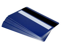 Royal Blue 760 Micron Cards with 2750oe Hi-Co Magnetic Stripe & Signature Panel - Pack of 100