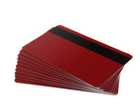 Red 760 Micron Grade A Cards with 2750oe Hi-Co Magnetic Stripe - Pack of 100