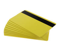 Yellow Premium 760 Micron Cards with 2750oe Hi-Co Magnetic Stripe - Pack of 100