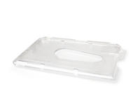 Enclosed Rigid Card Holders Frosted - Landscape, Horizontal - Pack of 100