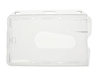 Enclosed Rigid Card Holders Clear Polished Premium - Landscape, Horizontal - Pack of 100