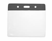 Vinyl Badge Black Top Card Holder 91 x 65 mm Landscape - Pack of 100