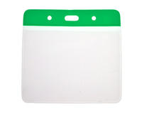 Vinyl Green Top Visitor Card Holder 102 x 83 mm Landscape - Pack of 100  