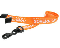 Orange Governor Lanyards with Plastic J Clip - Pack of 100