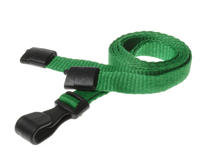 Light Green Lanyards with Breakaway and Plastic J Clip - Pack of 100