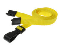 Yellow Lanyards with Breakaway and Plastic J Clip - Pack of 100