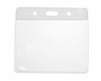 Vinyl Badge White Top Card Holder 91 x 65 mm Landscape - Pack of 100