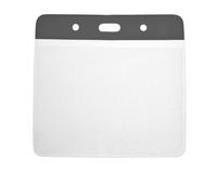 Vinyl Black Top Visitor Card Holder 102 x 83 mm Landscape - Pack of 100  