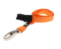 Orange Lanyards with Breakaway and Metal Lobster Clip - Pack of 100