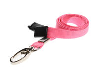 Pink Lanyards with Breakaway and Metal Lobster Clip - Pack of 100